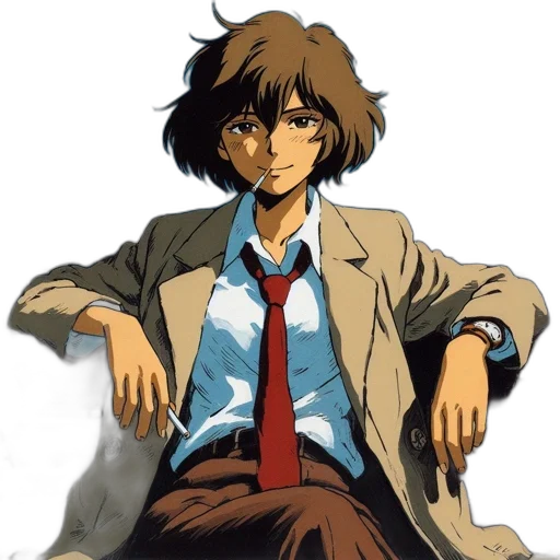 jacket, face, staff, umbrella transparent PNG cut-out