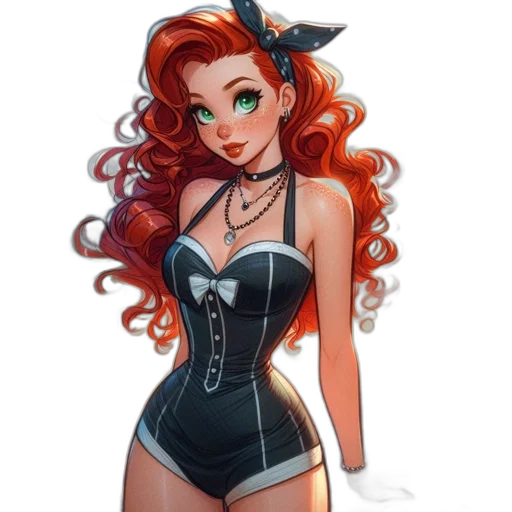 dress, cartoon, comic book art, fantasy art transparent PNG cut-out