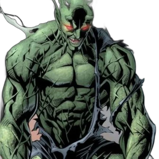 comic book art, concept art, green, muscular transparent PNG cut-out