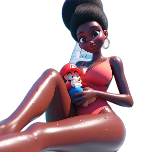 concept art, 3d render, cartoon, beach transparent PNG cut-out
