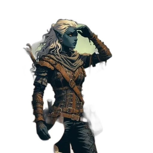 mask, jacket, staff, creature transparent PNG cut-out