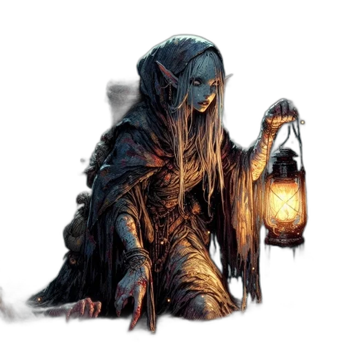 creature, mask, staff, concept art transparent PNG cut-out