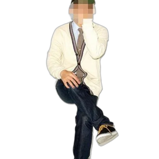 jacket, mask, shoes, staff transparent PNG cut-out