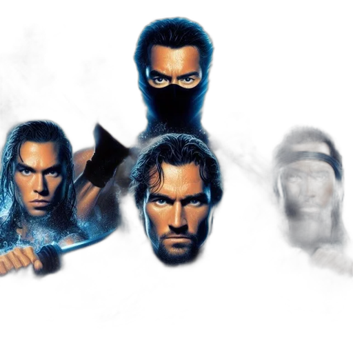 hair, face, mask, sword transparent PNG cut-out