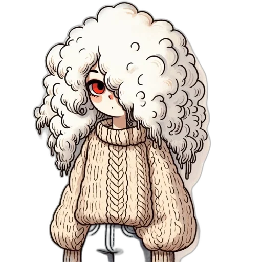 hair, jacket, creature, animal transparent PNG cut-out