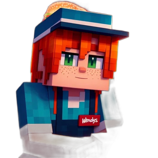staff, hat, 3d render, pixel art transparent PNG cut-out