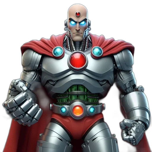 robot, concept art, 3d render, comic book art transparent PNG cut-out