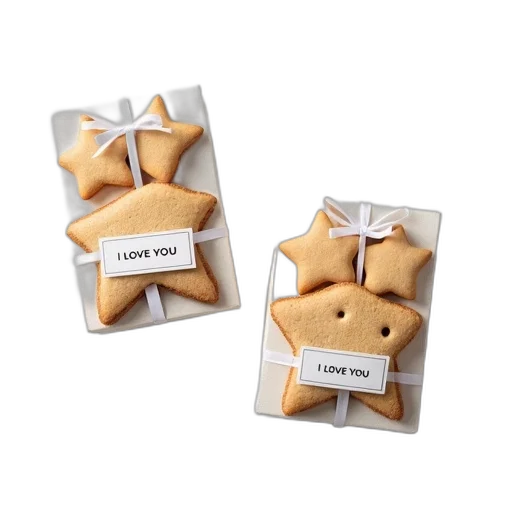 two, identical, packages, cookies transparent PNG cut-out