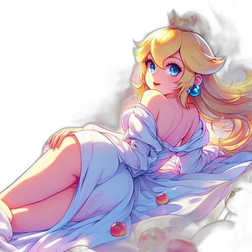 dress, crown, pixel art, watercolor transparent PNG cut-out