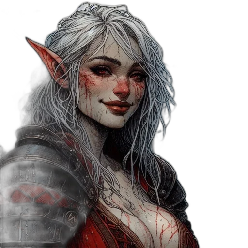face, fantasy art, concept art, photorealistic transparent PNG cut-out