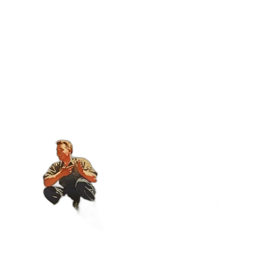 jacket, staff, robot, weapon transparent PNG cut-out