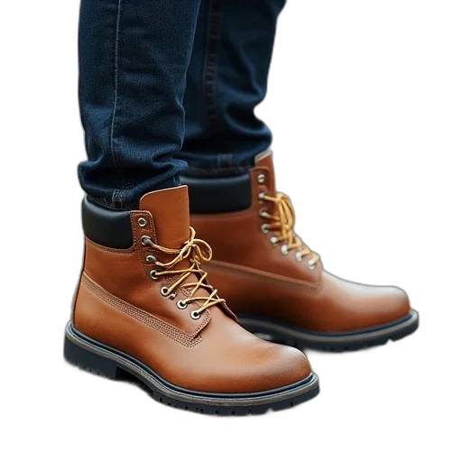 shoes, 3d render, photorealistic, timberboot transparent PNG cut-out