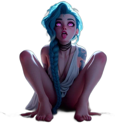 dress, creature, face, cyberpunk transparent PNG cut-out