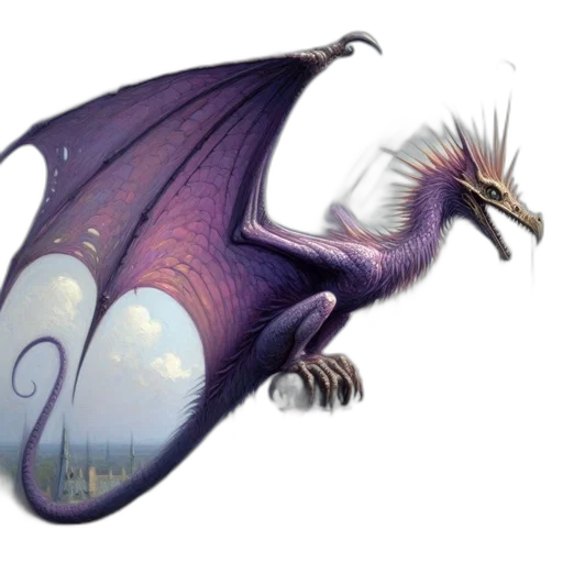 dragon, creature, animal, staff transparent PNG cut-out