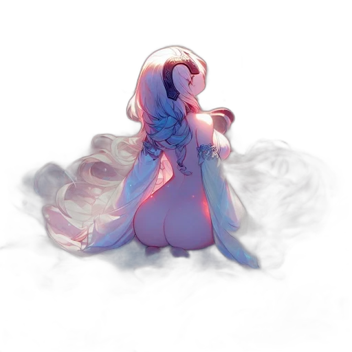 creature, dragon, dress, staff transparent PNG cut-out
