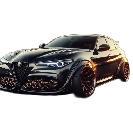 car, photorealistic, 3d render, concept art transparent PNG cut-out