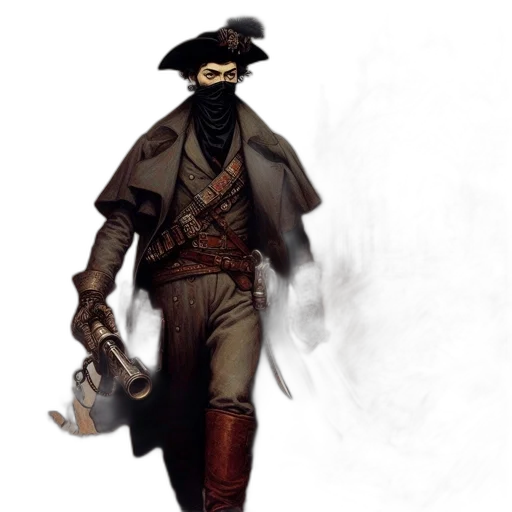mask, staff, jacket, hat transparent PNG cut-out