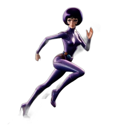 robot, hair, staff, creature transparent PNG cut-out