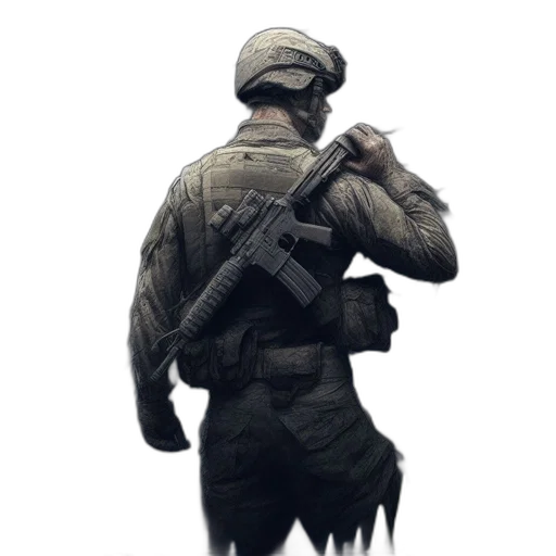 weapon, jacket, hat, staff transparent PNG cut-out