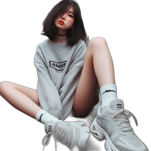 jacket, shoes, dress, face transparent PNG cut-out