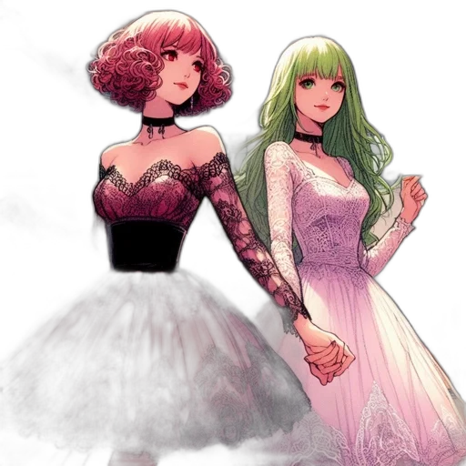 dress, concept art, watercolor, fantasy art transparent PNG cut-out