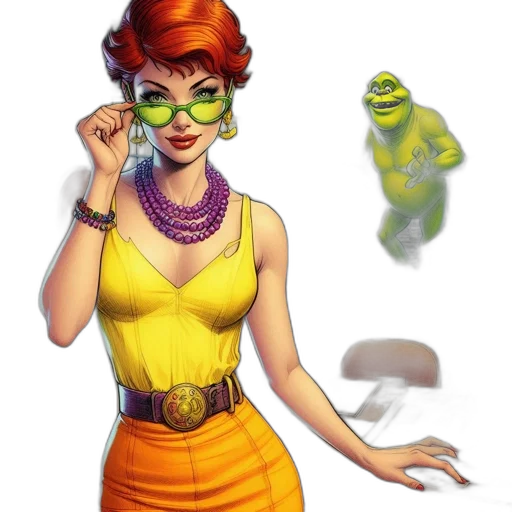 dress, concept art, comic book art, fantasy art transparent PNG cut-out