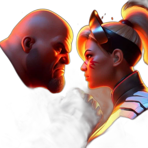 face, concept art, comic book art, fantasy art transparent PNG cut-out