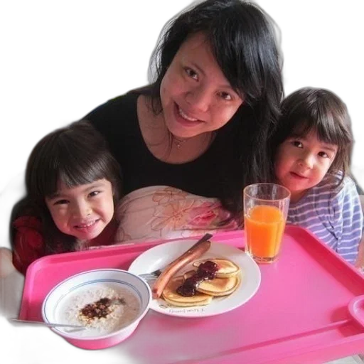 food, photorealistic, woman, two transparent PNG cut-out
