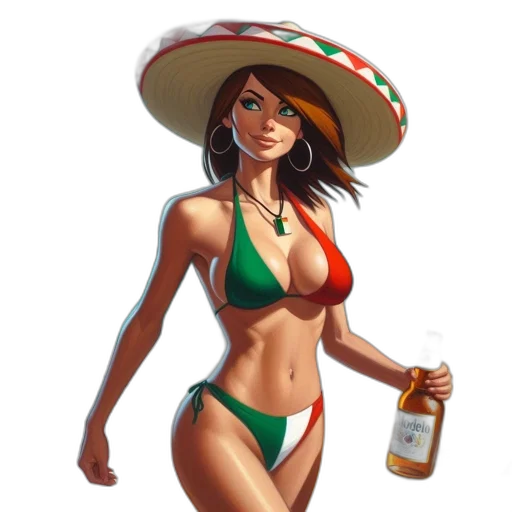 hat, bottle, dress, concept art transparent PNG cut-out