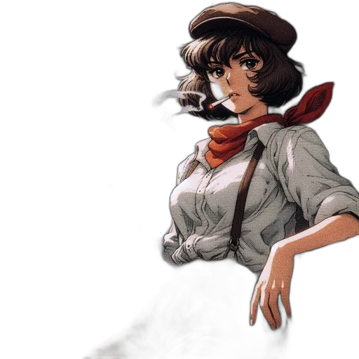hat, staff, weapon, jacket transparent PNG cut-out