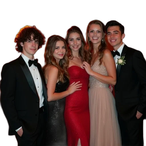 staff, dress, group, students transparent PNG cut-out