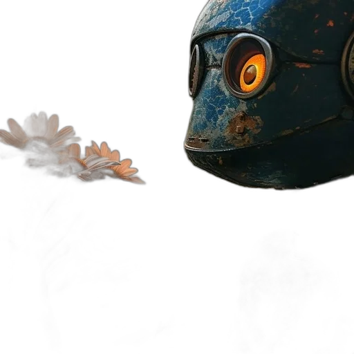 robot, mask, creature, crown transparent PNG cut-out