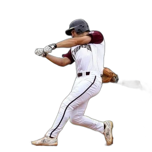 baseball, player, white, maroon transparent PNG cut-out