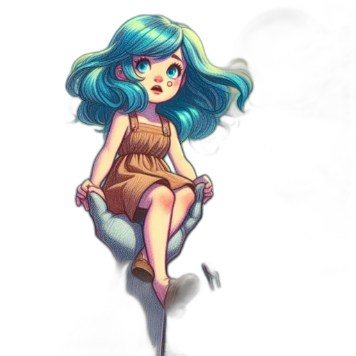 dress, staff, creature, robot transparent PNG cut-out