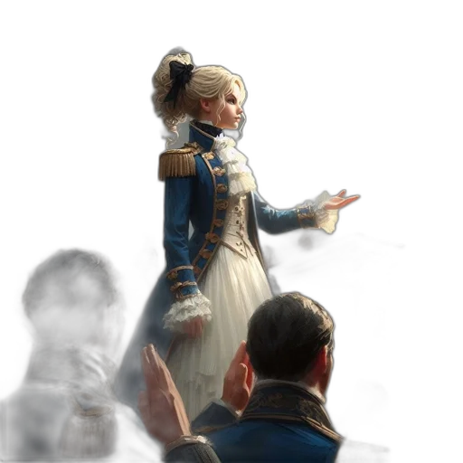 staff, crown, dress, face transparent PNG cut-out