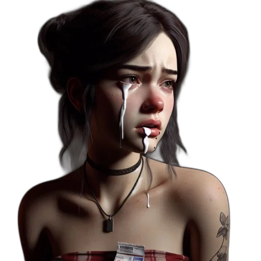 face, concept art, photorealistic, cyberpunk transparent PNG cut-out