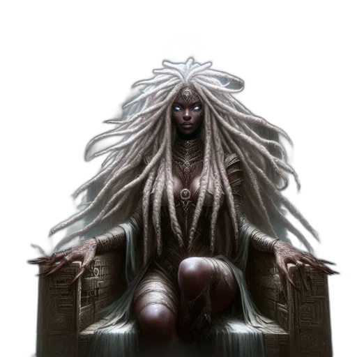 creature, hair, crown, dress transparent PNG cut-out