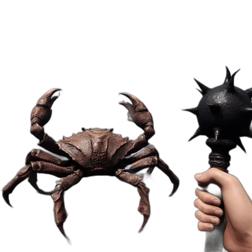 weapon, mask, creature, crown transparent PNG cut-out