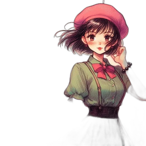 hat, dress, jacket, flower transparent PNG cut-out
