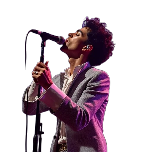 jacket, singer, prince, photographed transparent PNG cut-out