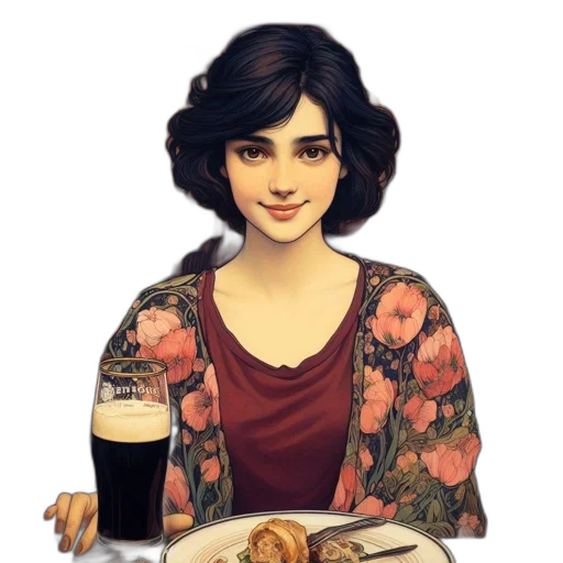 food, dress, face, jewelry transparent PNG cut-out