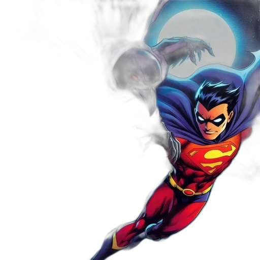 comic book art, concept art, two, characters transparent PNG cut-out