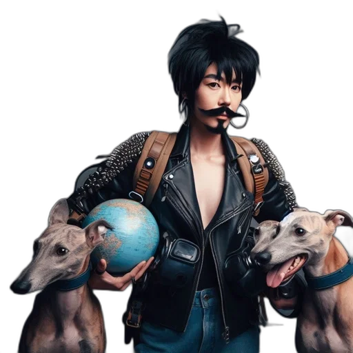 animal, photorealistic, concept art, cyberpunk transparent PNG cut-out