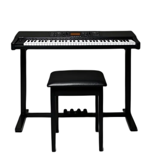 furniture, 3d render, black, padded transparent PNG cut-out