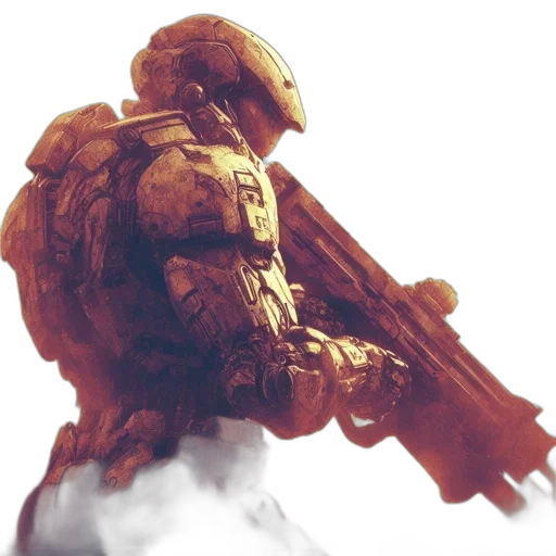 robot, weapon, face, creature transparent PNG cut-out