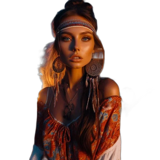 jewelry, dress, face, hat transparent PNG cut-out