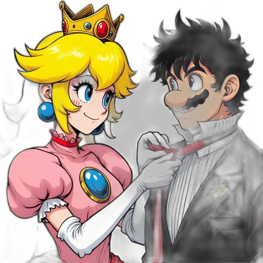 crown, dress, anime, concept art transparent PNG cut-out