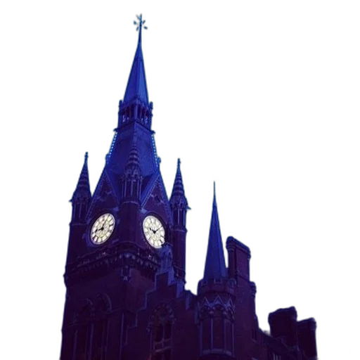 building, crown, staff, 3d render transparent PNG cut-out