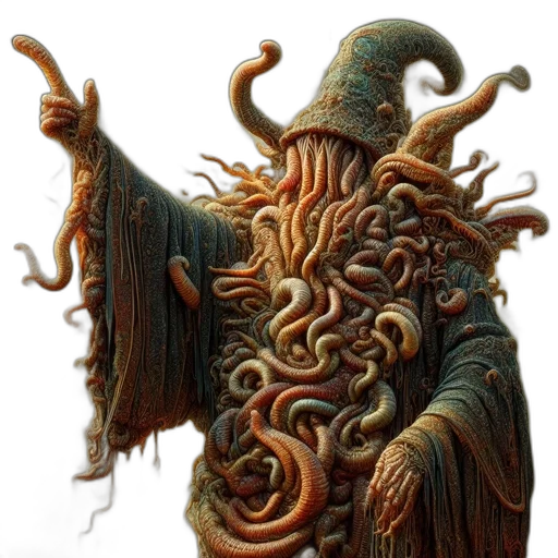 creature, staff, dragon, hair transparent PNG cut-out