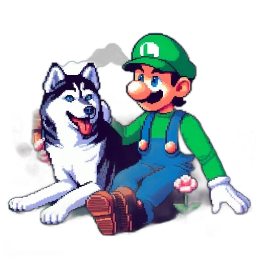 animal, mask, creature, pixel art transparent PNG cut-out
